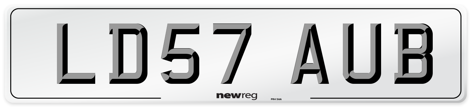 LD57 AUB Number Plate from New Reg